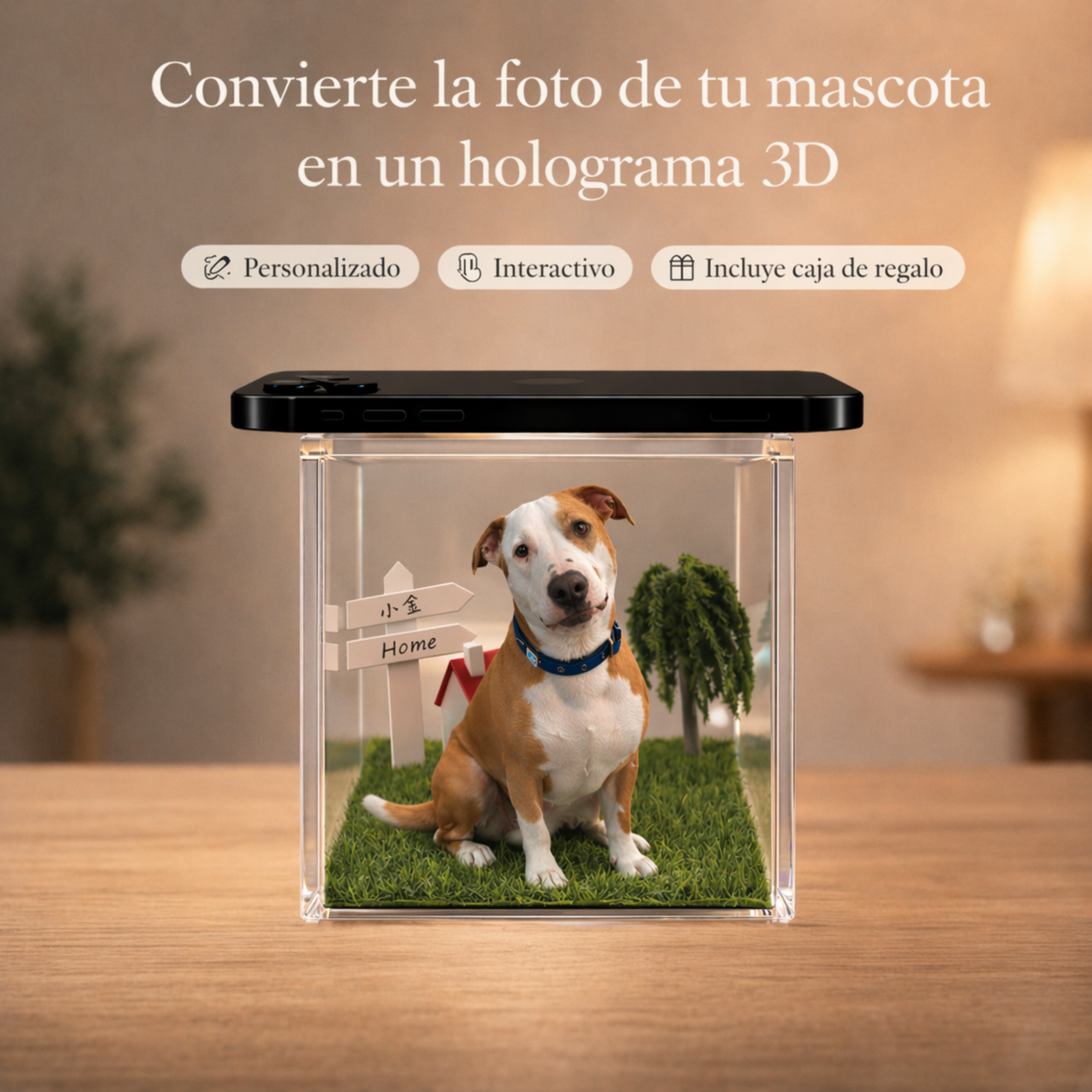 Cubo Holográfico de Mascotas